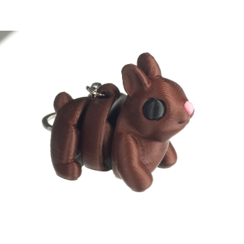 Królik brązowy - brelok do kluczy